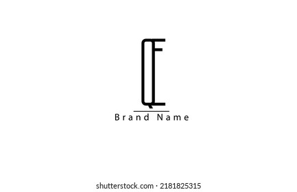 QE EQ Q E abstract vector logo monogram template