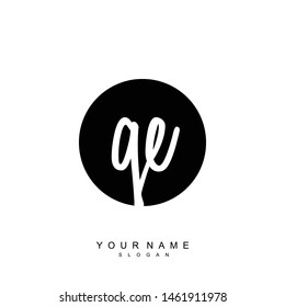 QE Initial beauty floral logo template