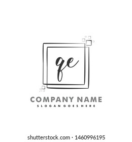 QE Initial beauty monogram logo vector