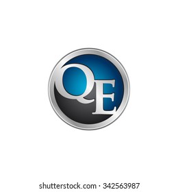 QE initial circle logo blue
