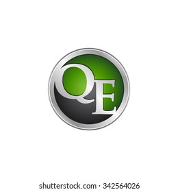 QE initial circle logo green