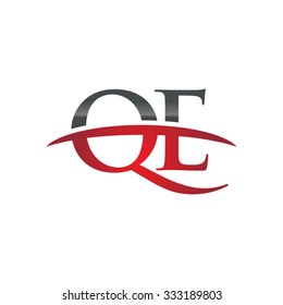QE initial company red swoosh logo