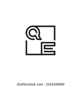 QE las letras iniciales del logotipo en un diseño profesional de alta calidad que se imprimirán bien en cualquier medio impreso