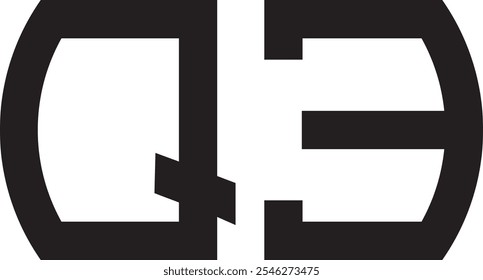Diseño del logotipo de QE, icono, símbolo, archivo de Vector 