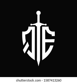 QE logo with shield shape and sword