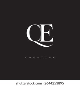 QE Monogram Logo Minimal Elegant Letter mark for Luxury, Fashion   Creative Brands	
