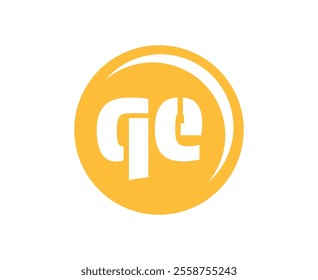 QE sport emblem or team logotype. Ball logo with a combination of Initial letter Q and E for balls shop, sports company, training, club badge. Vector illustration.