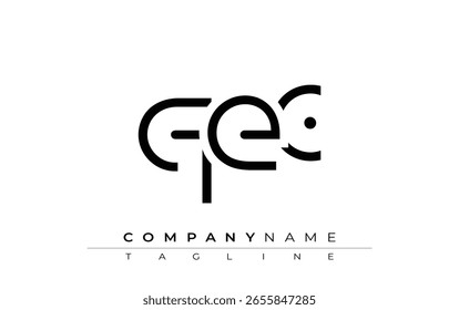 QEC abstract letter design. Modern Business Logo Design With Abstract Typography and Contemporary Style