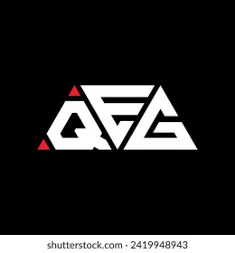 QEG triangle letter logo design with triangle shape. QEG triangle logo design monogram. QEG triangle vector logo template with red color. QEG triangular logo Simple, Elegant, and Luxurious design.