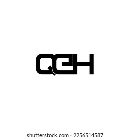 qeh lettering initial monogram logo design