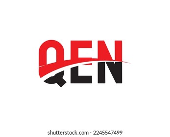 Letra QEN Ilustración del vector de diseño del logotipo inicial