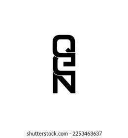 qen typography letter monogram logo design