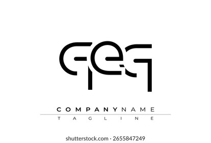 QEQ diseño de carta abstracta. Diseño moderno del logotipo del negocio con tipografía Abstractas y estilo contemporáneo
