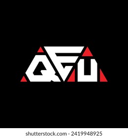 Logo-Design des QEU-Dreiecks mit dreieckiger Form. QEU Dreieck Logo Design Monogramm. QEU Dreieck-Vektorlogo-Vorlage mit roter Farbe. QEU Dreieckslogo Einfach, elegant und luxuriös.