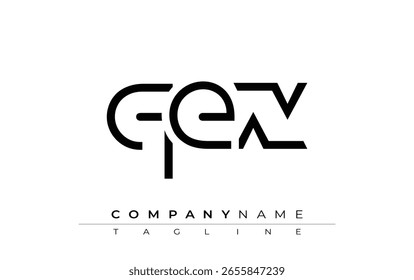 QEX abstract letter design. Modern Business Logo Design With Abstract Typography and Contemporary Style