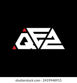 Diseño del logotipo de la letra del triángulo QEZ con forma de triángulo. Monograma de diseño del logotipo del triángulo QEZ. Plantilla de logotipo del vector del triángulo QEZ con color rojo. Logo triangular QEZ Diseño sencillo, elegante y lujoso.