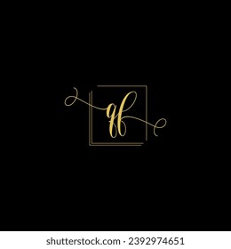 QF creative modern letters logo design template
