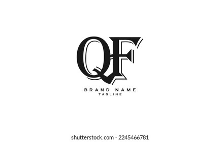 QF, FQ, Resumen diseño inicial del logotipo de la letra monograma
