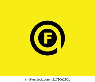 QF FQ logo design vector template