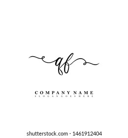 QF Initial beauty floral logo template