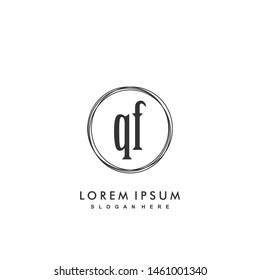 QF Initial beauty monogram logo vector