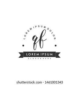 QF Initial beauty monogram logo vector