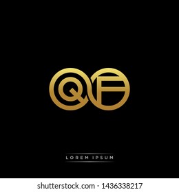 QF initial letter linked circle capital monogram logo modern template