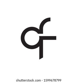 QF initial letter logo template vector icon design