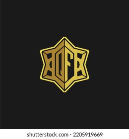 QF initial letters monogram logo for gaming
