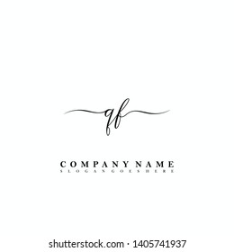 QF Initial luxury handwriting logo vector