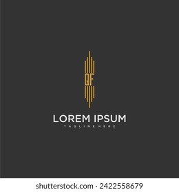 QF initial monogram business logo
