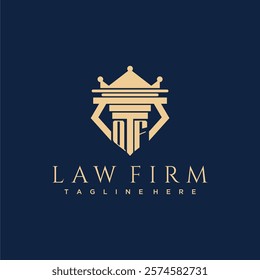 QF initial monogram logo for lawfirm vector design