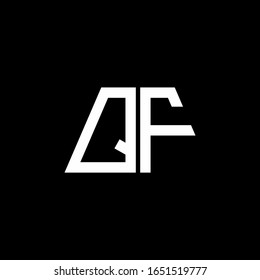 QF logo abstract monogram isolated on black background