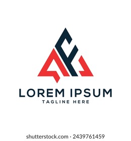QF Logo design Letter mark creative Geometric shape Logo design concept vector template