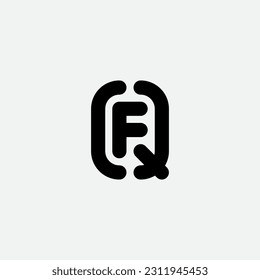 QF - Logo minimalista elegante. Logo de moda. FQ - iniciales o icono. Logo de Premium Business basado en letras Q y F.