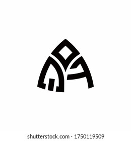 QF monogram logo with modern triangle style design template isolated on white background