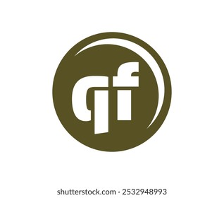 QF sport emblem or team logotype. Ball logo with a combination of Initial letter Q and F for balls shop, sports company, training, club badge. Vector illustration.