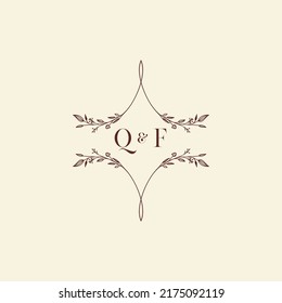 QF wedding initial logo letters in high quality professional design that will print well across any print media