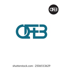 Diseño de monograma de letra de logotipo QFB