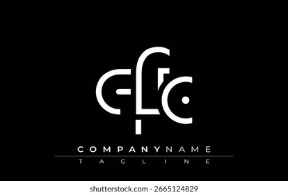 Projeto de letra abstrata QFC. Design de logotipo comercial moderno com tipografia abstrata e estilo contemporâneo