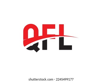 Letra QFL Ilustración del vector de diseño del logotipo inicial