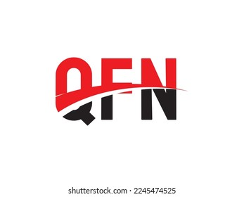 Letra QFN Ilustración del vector de diseño del logotipo inicial