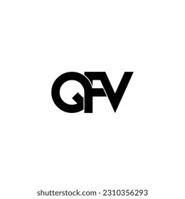 qfv lettering initial monogram logo design