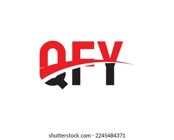 QFY Letter Initial Logo Design Vector Illustration