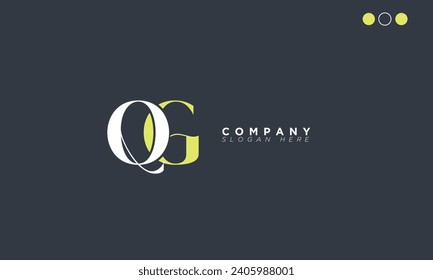QG Alphabet letters Initials Monogram logo GQ, Q and G