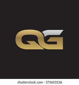 Qg Company Linked Letter Logo Golden Stock Vector (royalty Free 