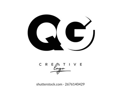 Logotipo minimalista creativo de QG con monograma moderno para marca y logotipo de marca de letras de negocios con diseño de logotipo de letras iniciales para marca.