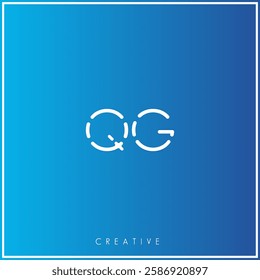 QG Creative Premium Vector latter logo design. Creative Logo. Elegant leaves.  modern design. Vector Illustration logo. Creative Minimal feminine monogram and logo.