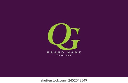 QG, GQ, Abstract initial monogram letter alphabet logo design
