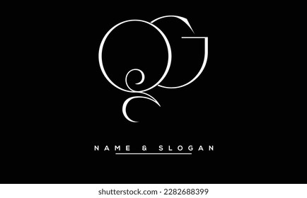 QG,  GQ  Abstract  Letters Logo  Monogram